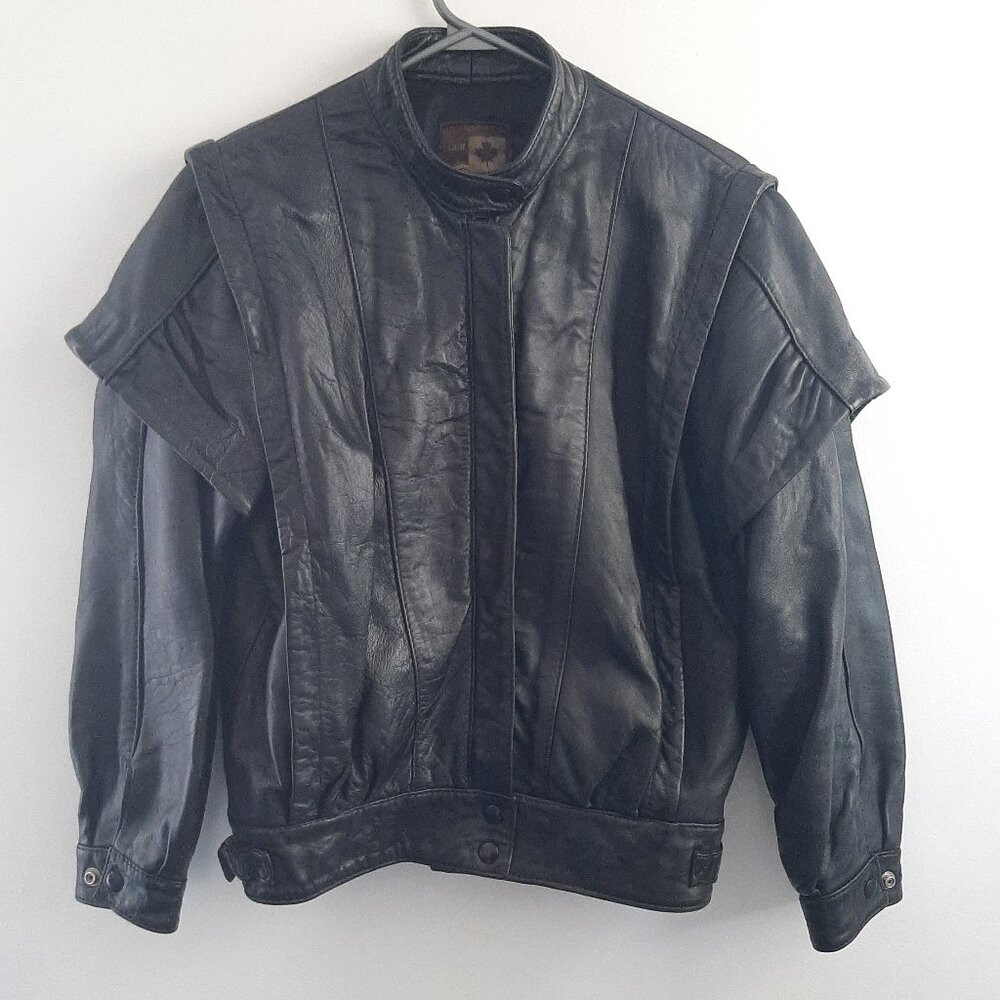 Canada Cuir Women's Vintage Genuine Leather Coat Large